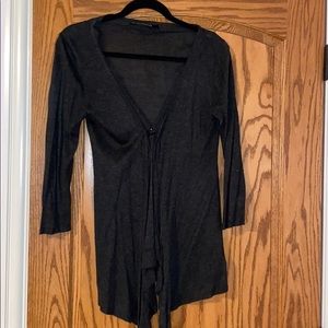 Charcoal one button sweater